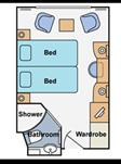 Deluxe stateroom floor plan