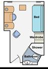 Single stateroom floor plan