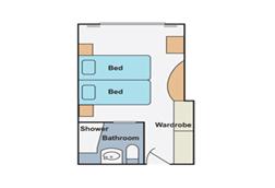 Deluxe stateroom floor plan