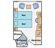 Deluxe stateroom floor plan