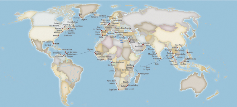 世界一周−地図